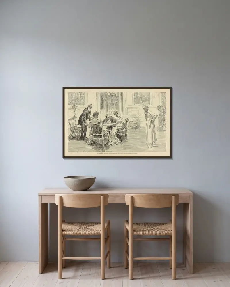 Mr Grubb går i sömnen av Charles Dana Gibson inramad på en vägg
