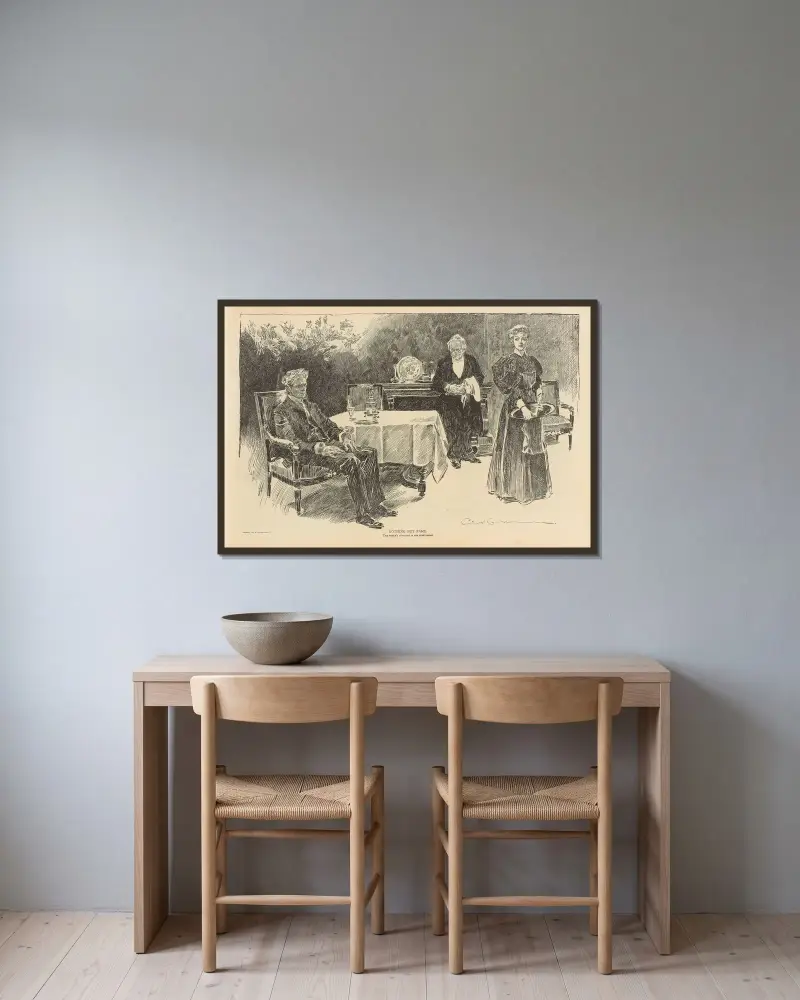 Inget annat än berömmelse av Charles Dana Gibson inramad på en vägg