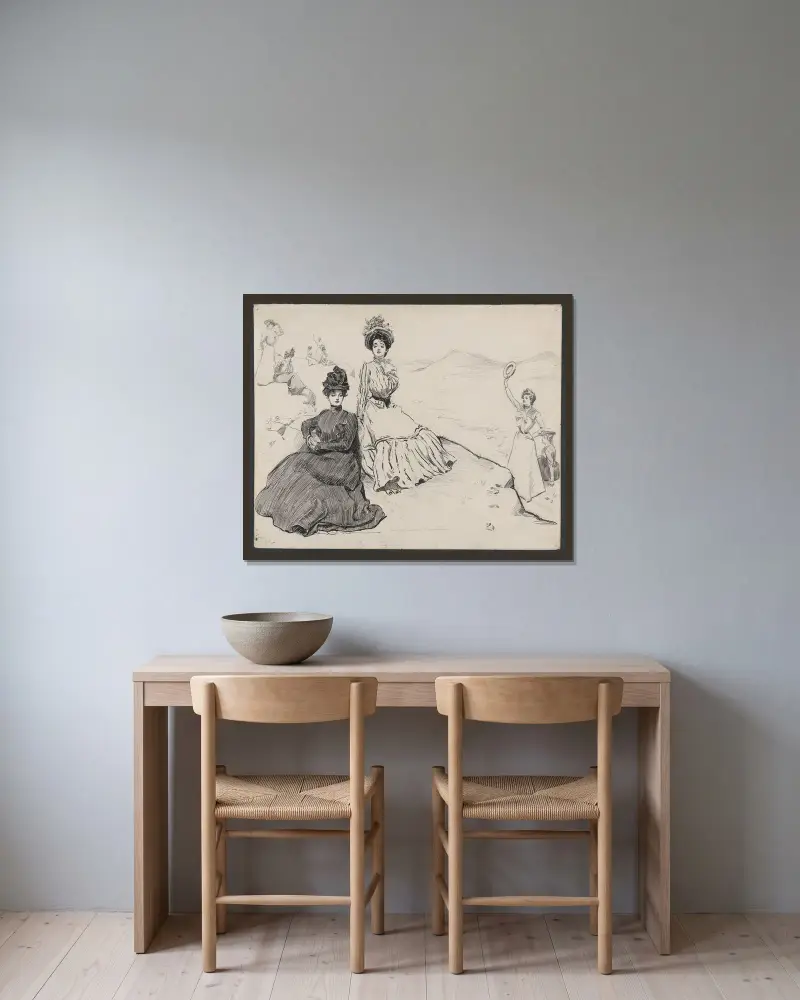 Pittoreska Amerika, var som helst i bergen av Charles Dana Gibson inramad på en vägg