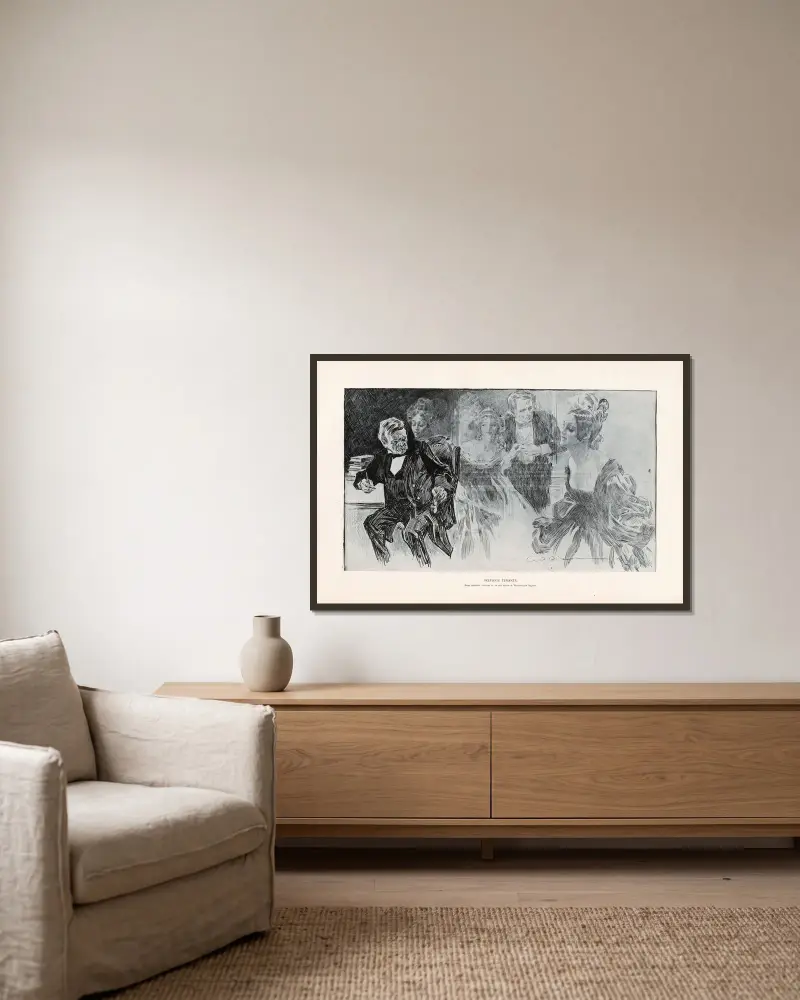 Previous tenants av Charles Dana Gibson inramad på en vägg