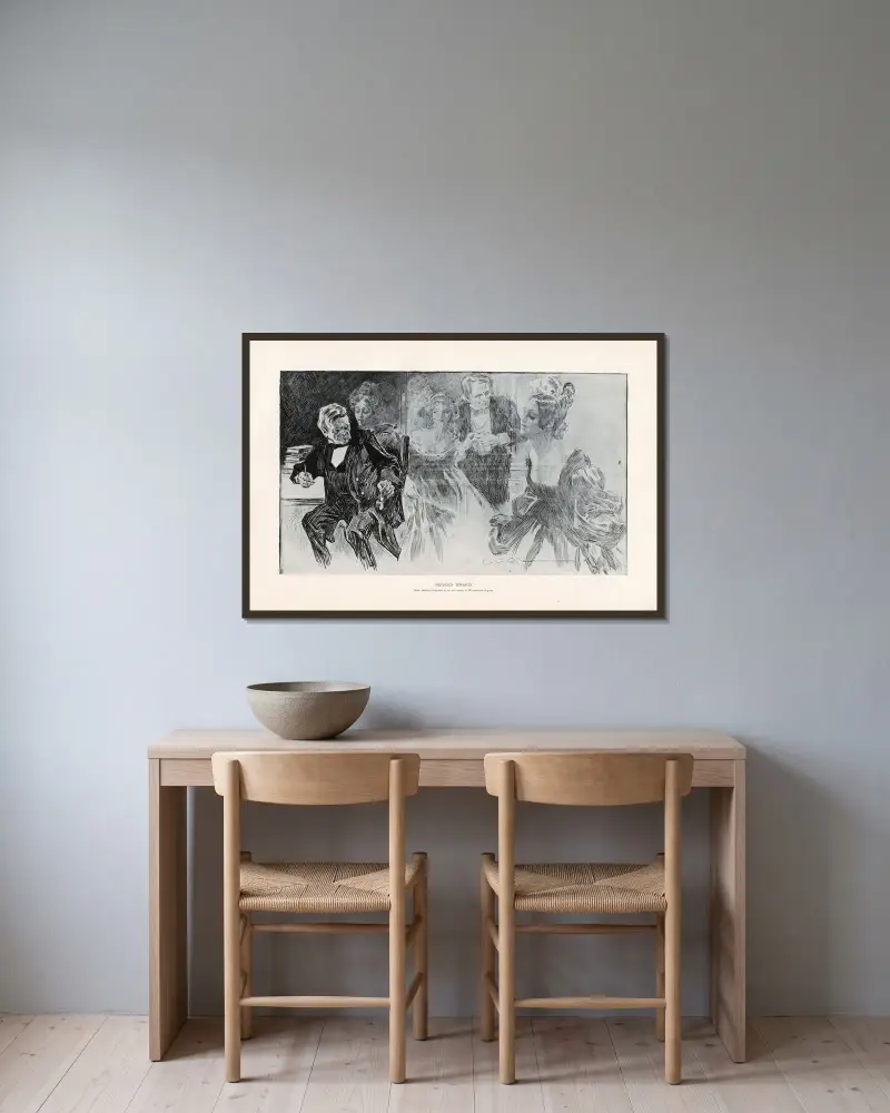 Previous tenants av Charles Dana Gibson inramad på en vägg