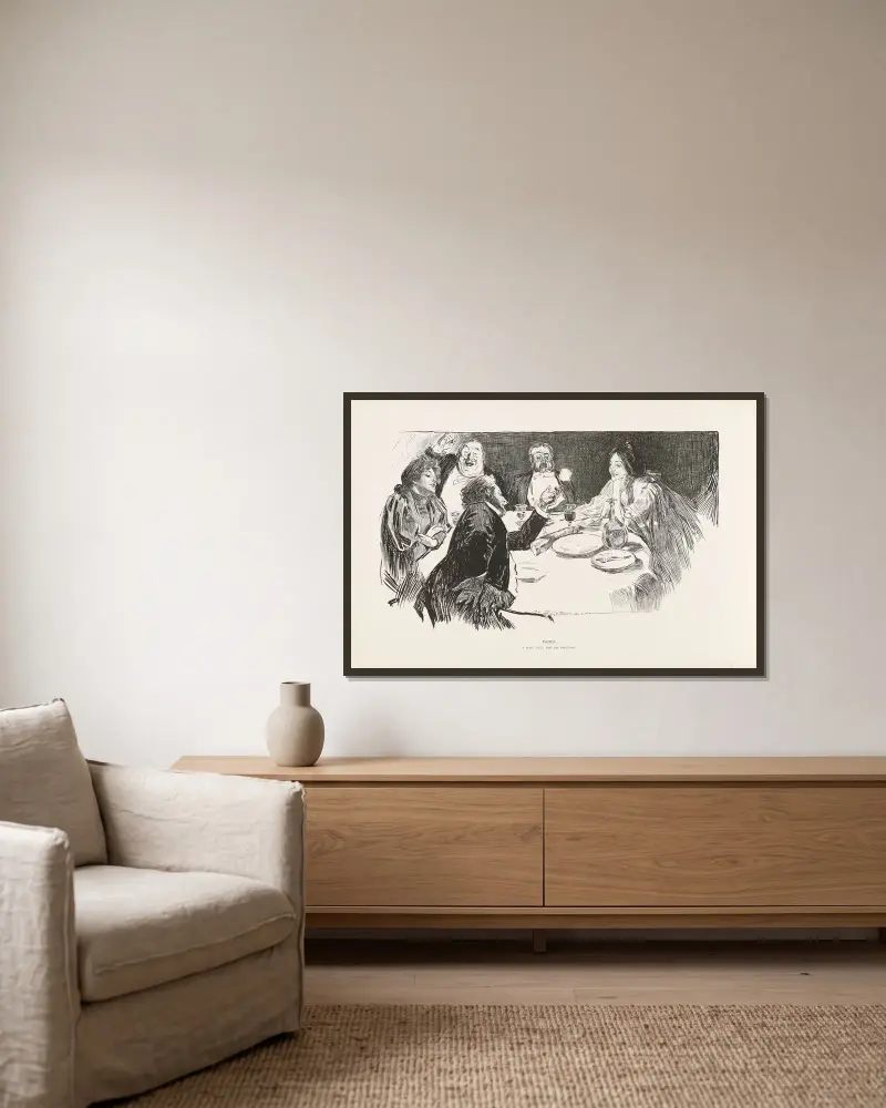 Puzzle – A funny story, find the Englishman av Charles Dana Gibson inramad på en vägg