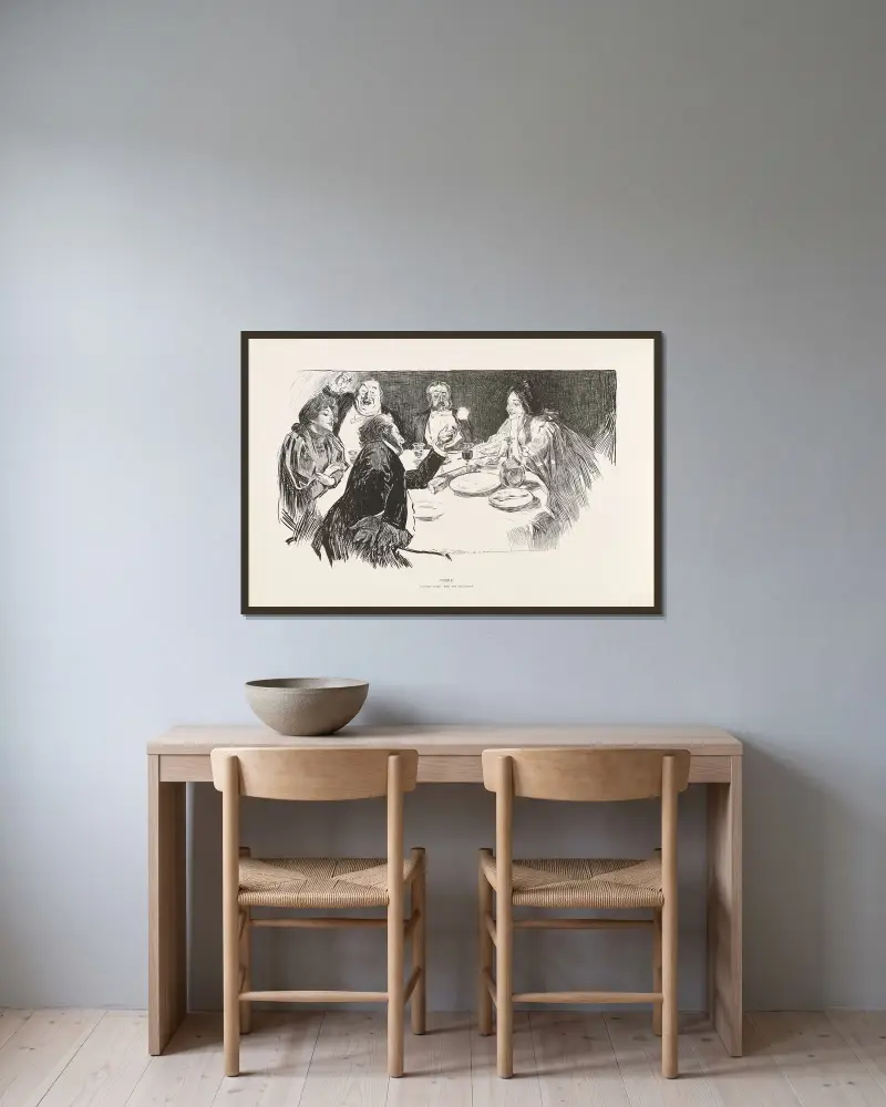 Puzzle – A funny story, find the Englishman av Charles Dana Gibson inramad på en vägg