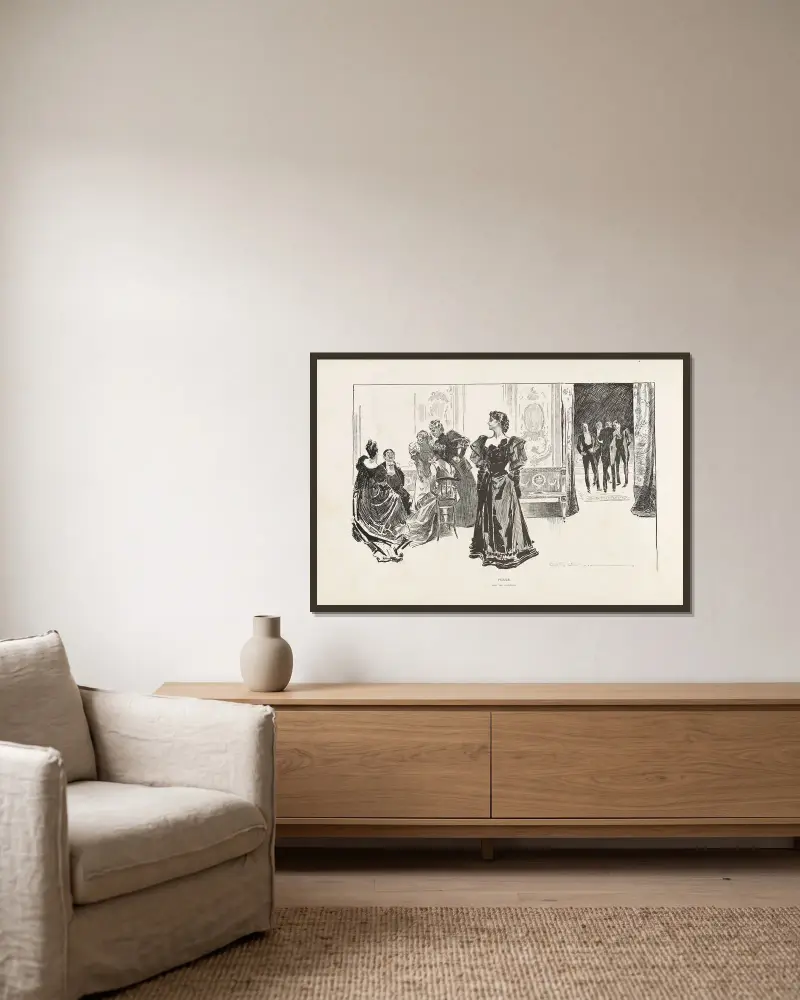 Pussel – Hitta adelsmannen av Charles Dana Gibson inramad på en vägg