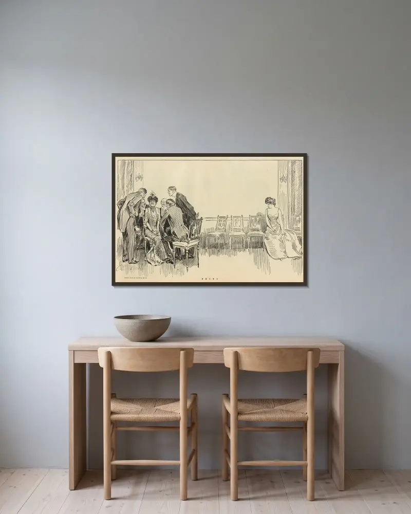 $$$$$, 1900 von Charles Dana Gibson gerahmt an einer Wand