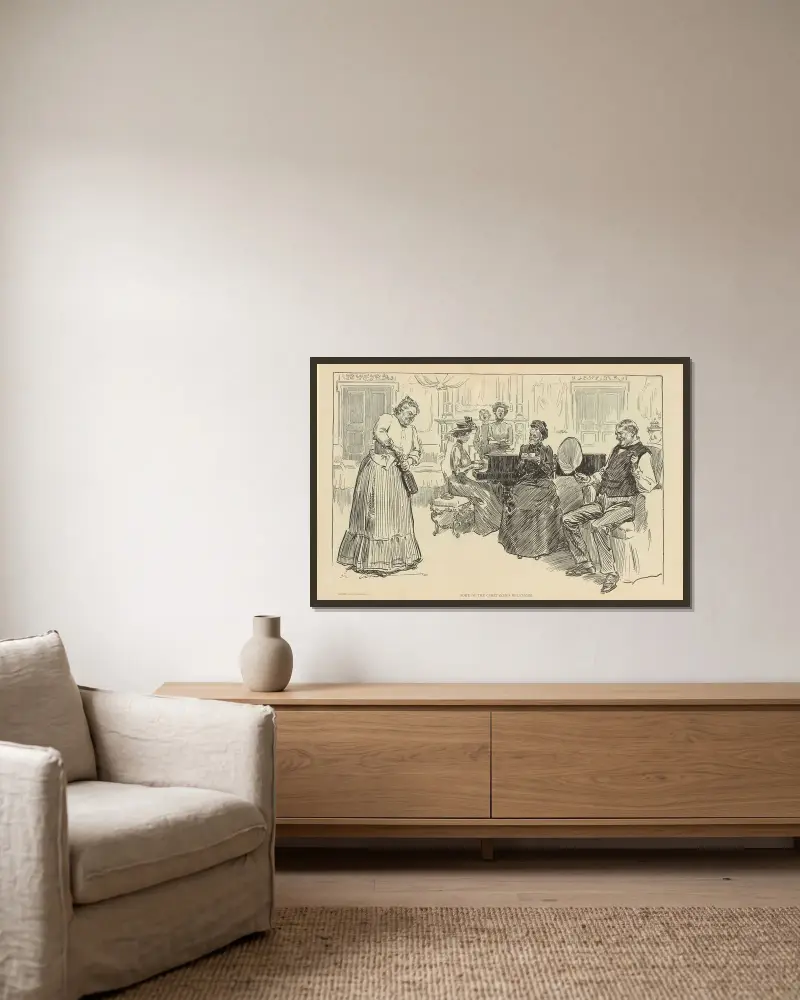 Some of the caretaker’s relations av Charles Dana Gibson inramad på en vägg