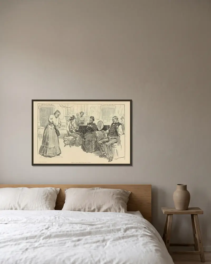 Some of the caretaker’s relations av Charles Dana Gibson inramad på en vägg