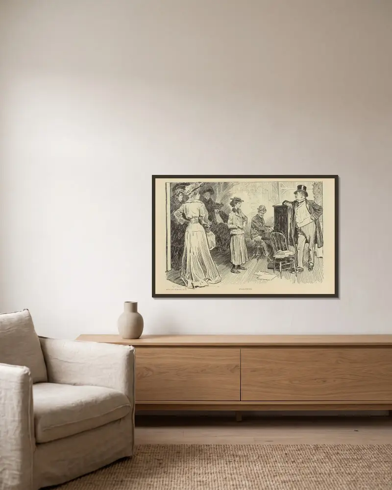 Stage-struck av Charles Dana Gibson inramad på en vägg