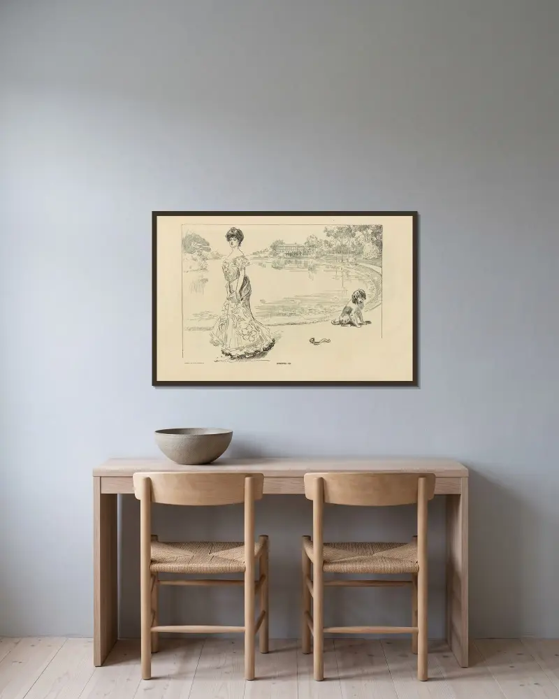 Getreten von Charles Dana Gibson gerahmt an einer Wand