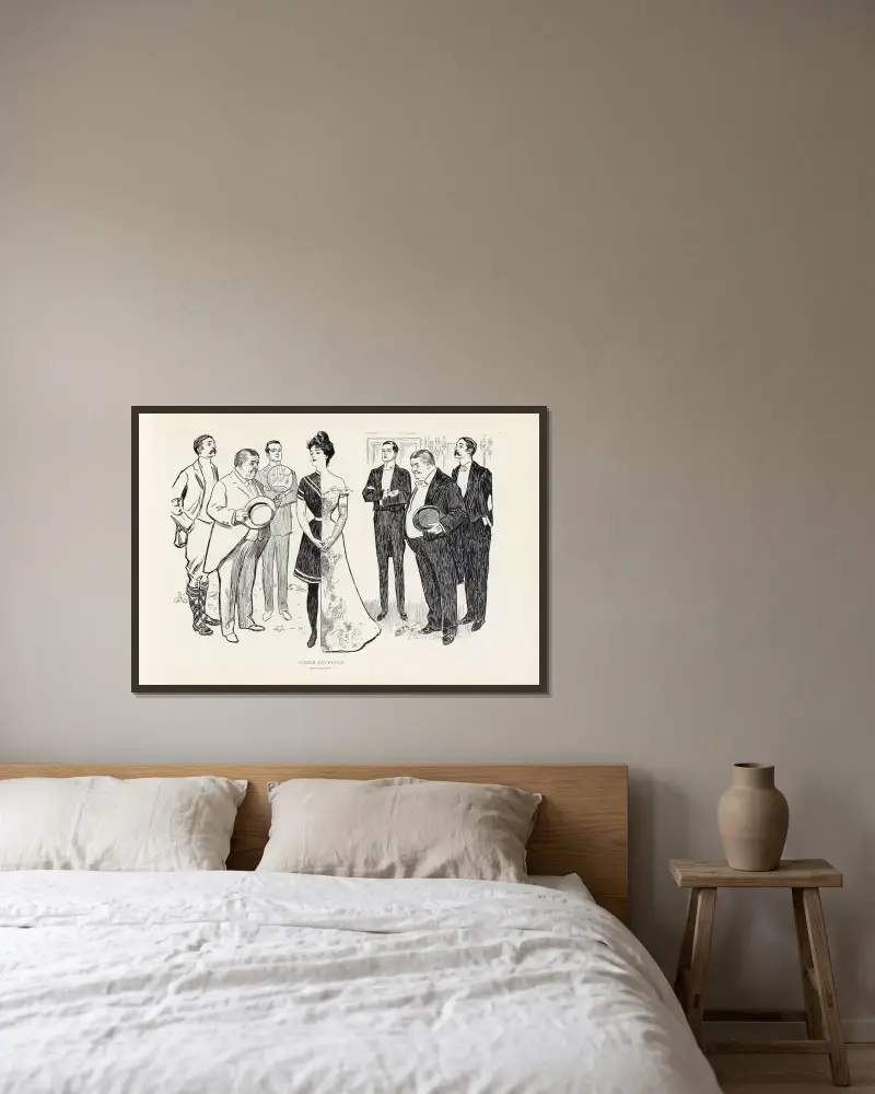 Sommar och vinter av Charles Dana Gibson inramad på en vägg