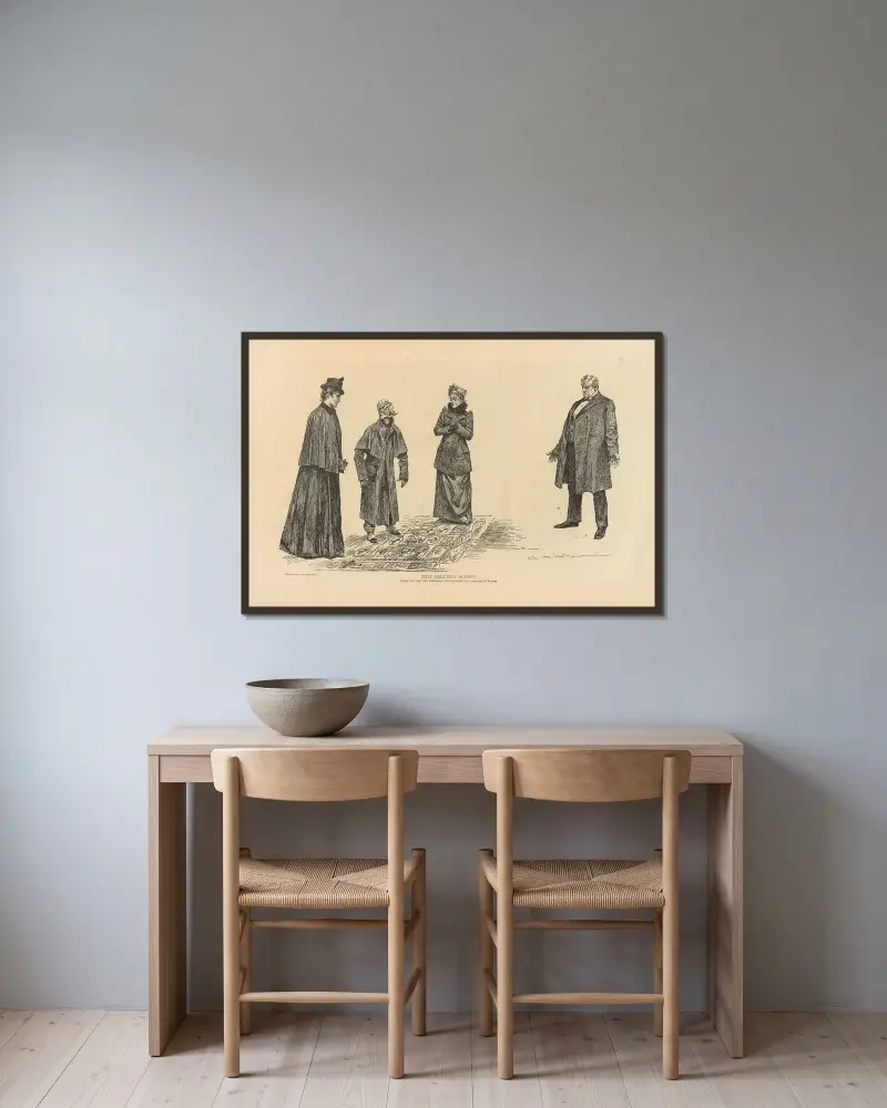 Den där ljuvliga stunden. När du träffar adelsmannen som din dotter har fångat i Europa av Charles Dana Gibson inramad på en vägg