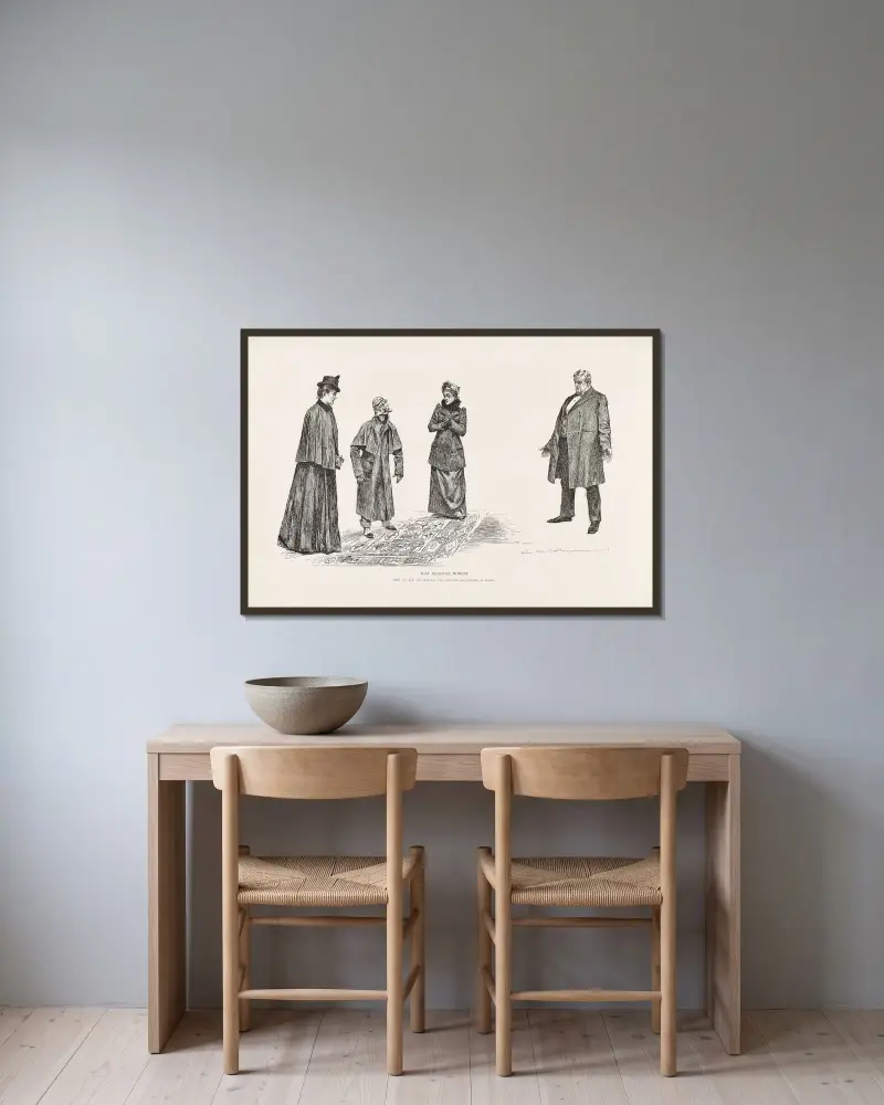Dieser köstliche Augenblick – Wenn du dem Adligen begegnest, den deine Tochter in Europa erobert hat von Charles Dana Gibson gerahmt an einer Wand
