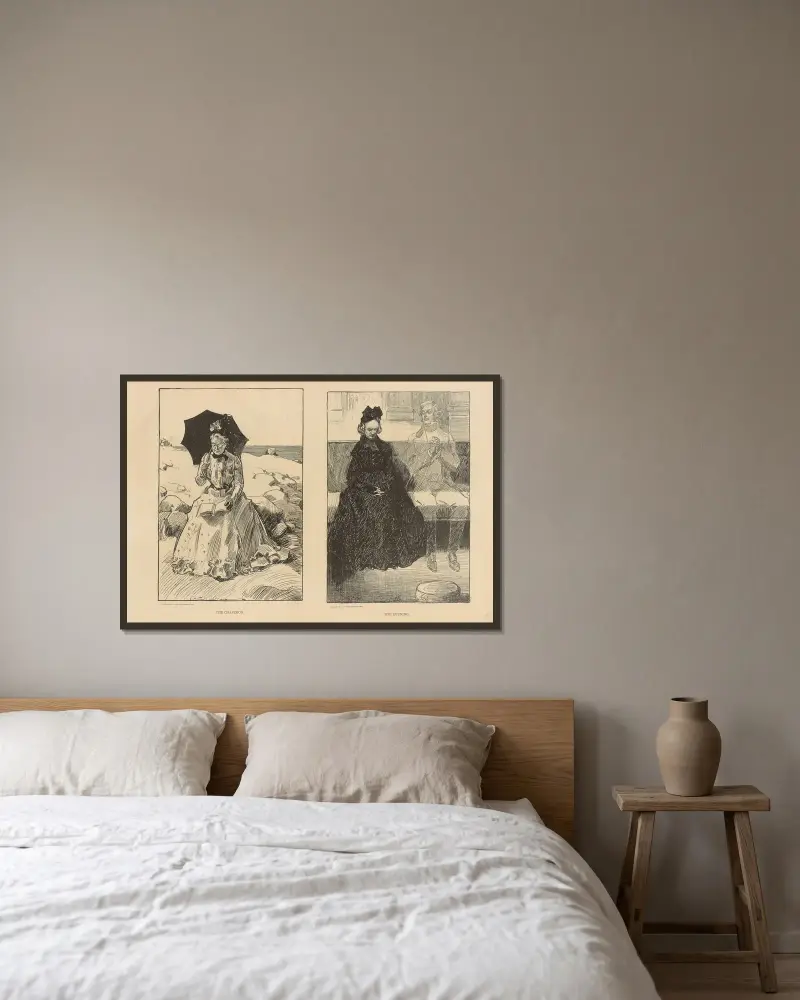 Förklädnaden. Kvällen av Charles Dana Gibson inramad på en vägg
