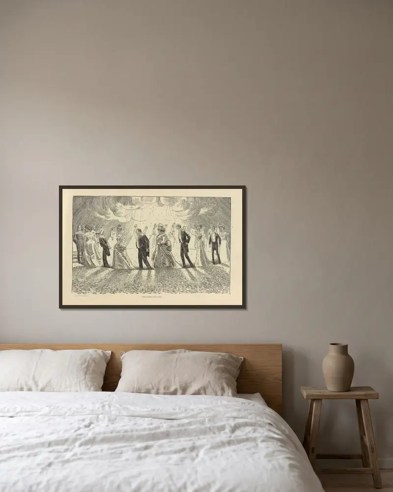 Karusellen av Charles Dana Gibson inramad på en vägg