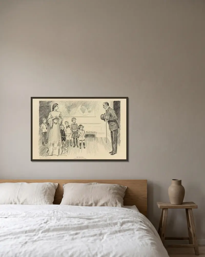 Den nya eleven av Charles Dana Gibson inramad på en vägg