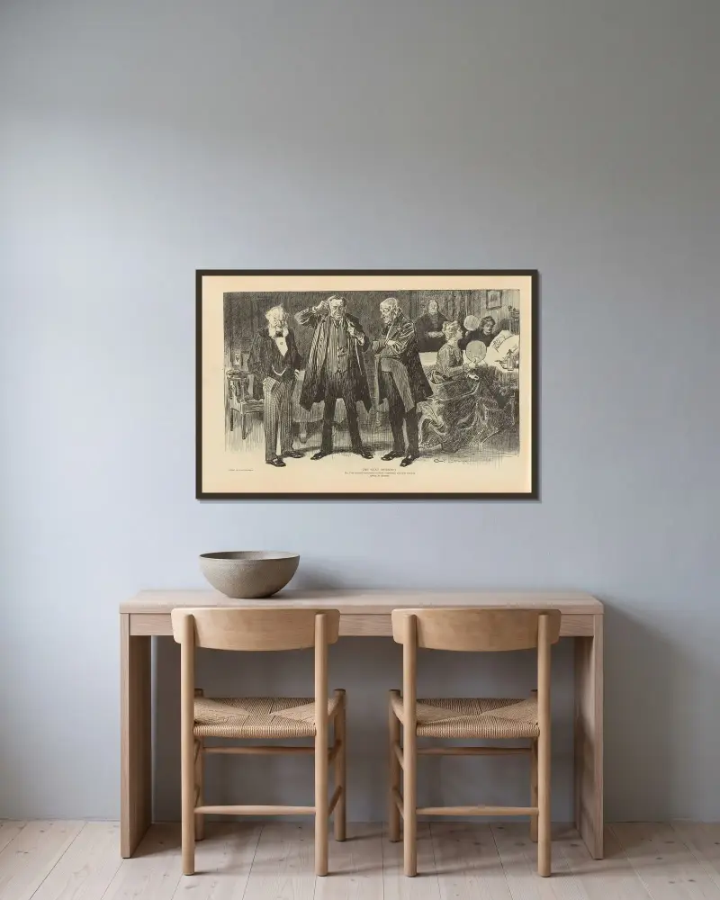 Nästa morgon av Charles Dana Gibson inramad på en vägg