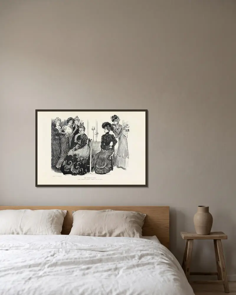 Guldets makt av Charles Dana Gibson inramad på en vägg