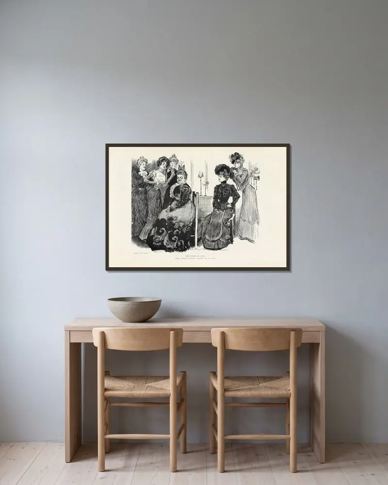 Guldets makt av Charles Dana Gibson inramad på en vägg