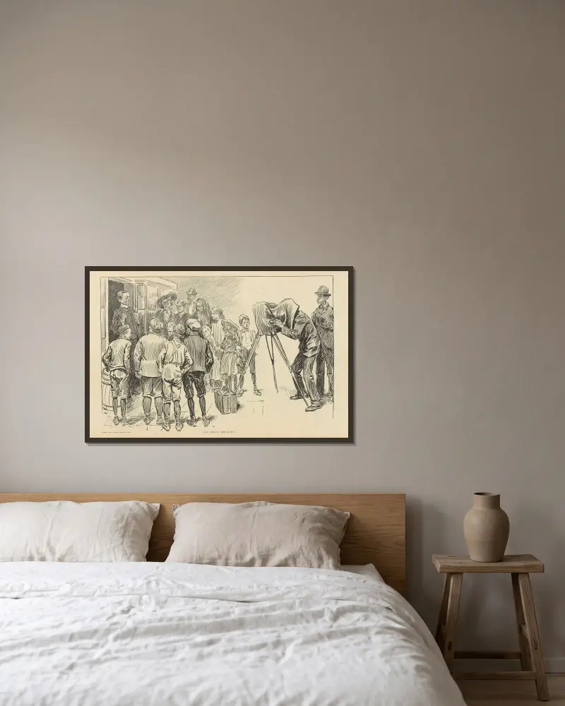 Den stolte köpmannen av Charles Dana Gibson inramad på en vägg