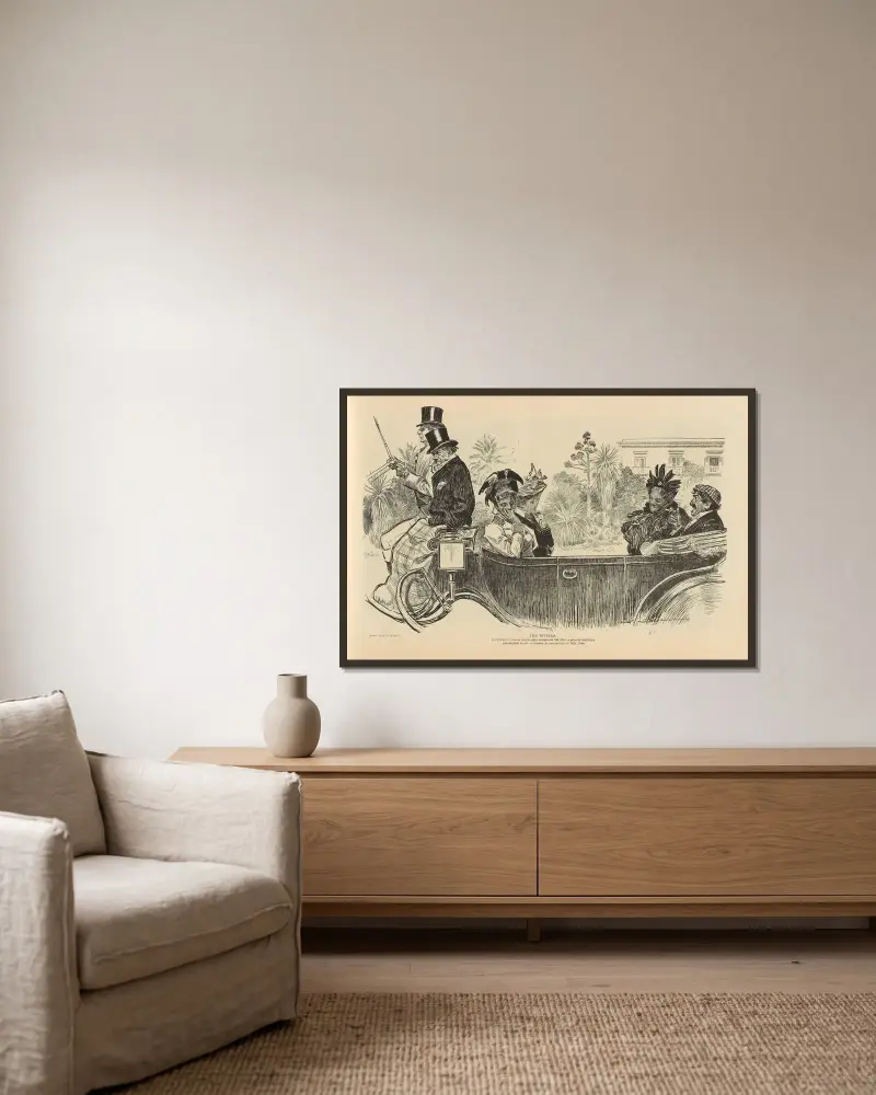 Rivieran av Charles Dana Gibson inramad på en vägg