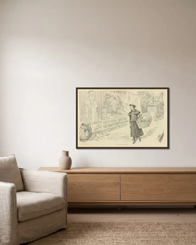 Ambitionens frö av Charles Dana Gibson inramad på en vägg