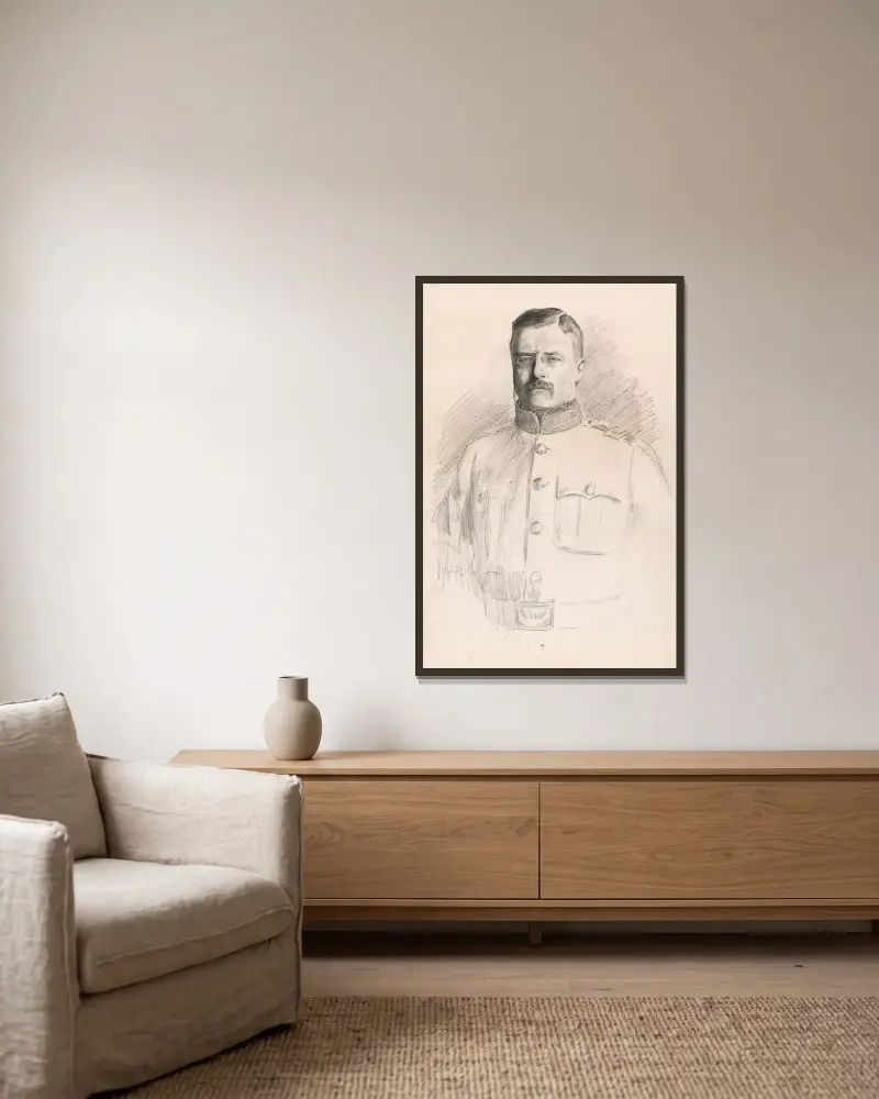 Theodore Roosevelt, Charles Dana Gibson w ramie na ścianie