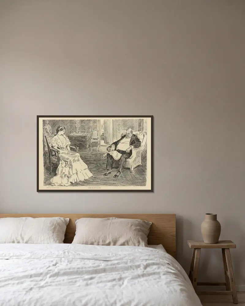 Zeit zum Nachdenken von Charles Dana Gibson gerahmt an einer Wand