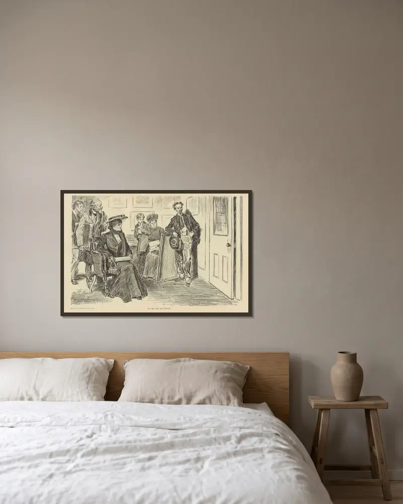 Um den Kunstredakteur zu sehen von Charles Dana Gibson gerahmt an einer Wand