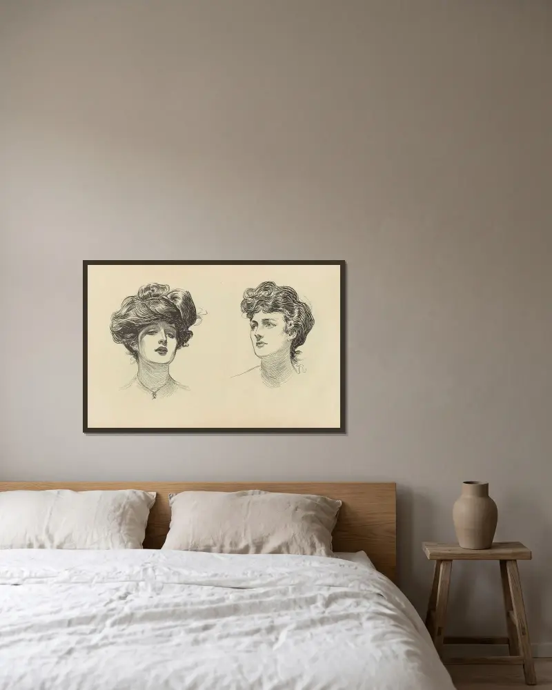Ohne Titel, 1900 – Nr. 7 von Charles Dana Gibson gerahmt an einer Wand