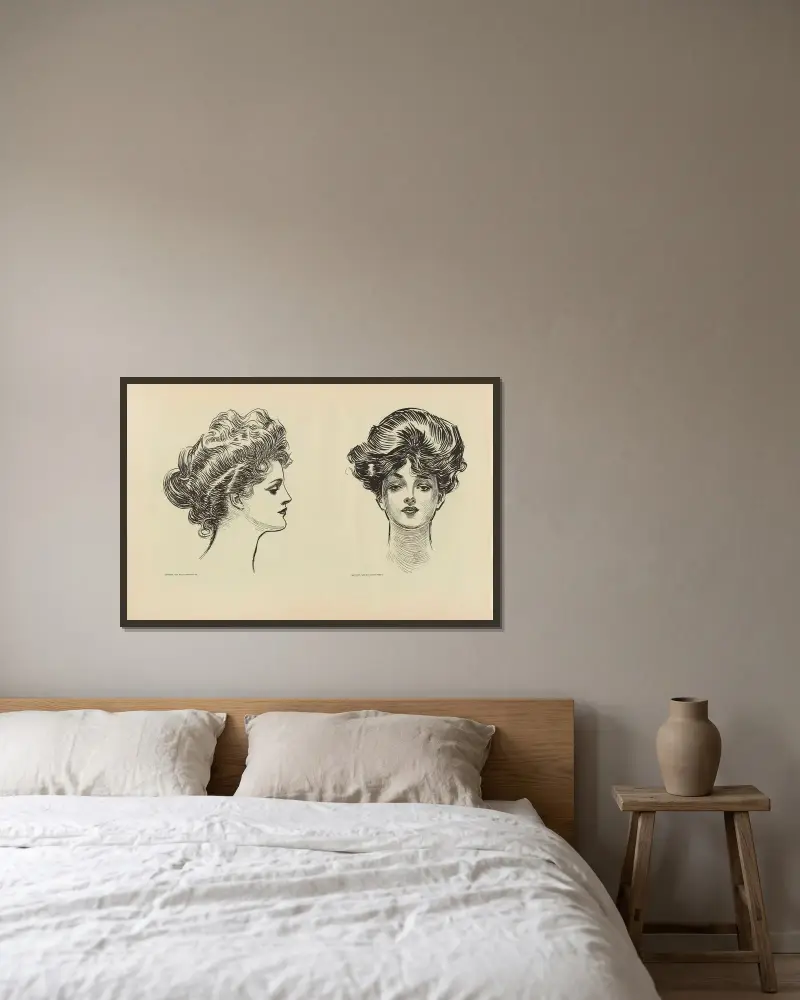 Untitled av Charles Dana Gibson inramad på en vägg