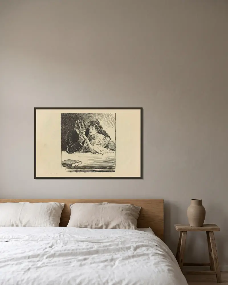 Ohne Titel, 1900 – Nr. 21 von Charles Dana Gibson gerahmt an einer Wand