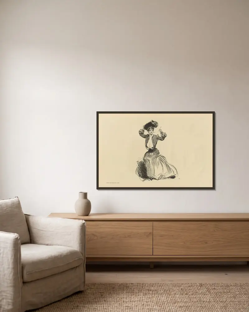 Ohne Titel, 1900 von Charles Dana Gibson gerahmt an einer Wand
