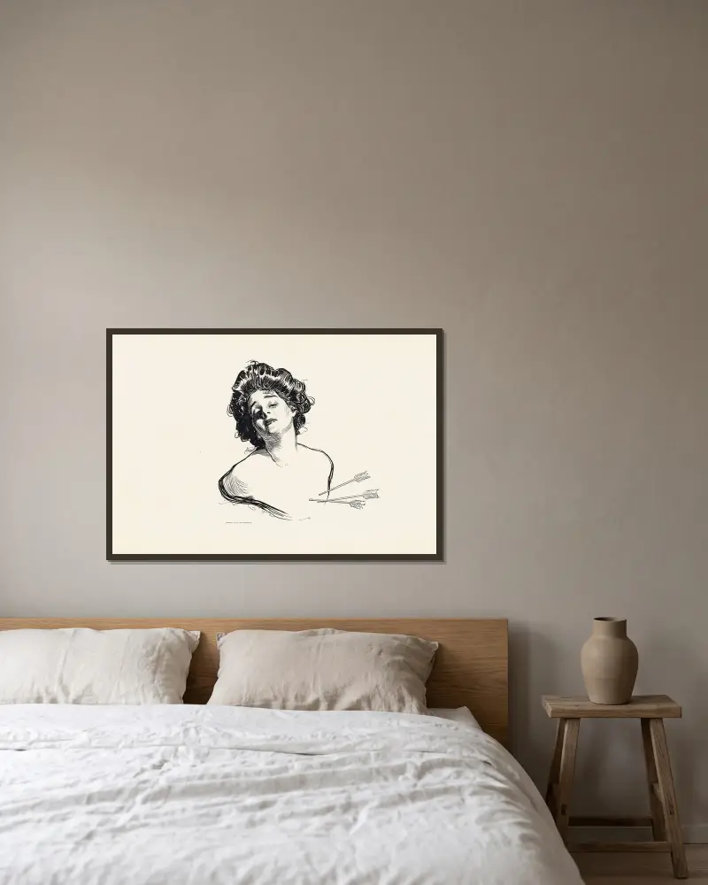 Untitled av Charles Dana Gibson inramad på en vägg
