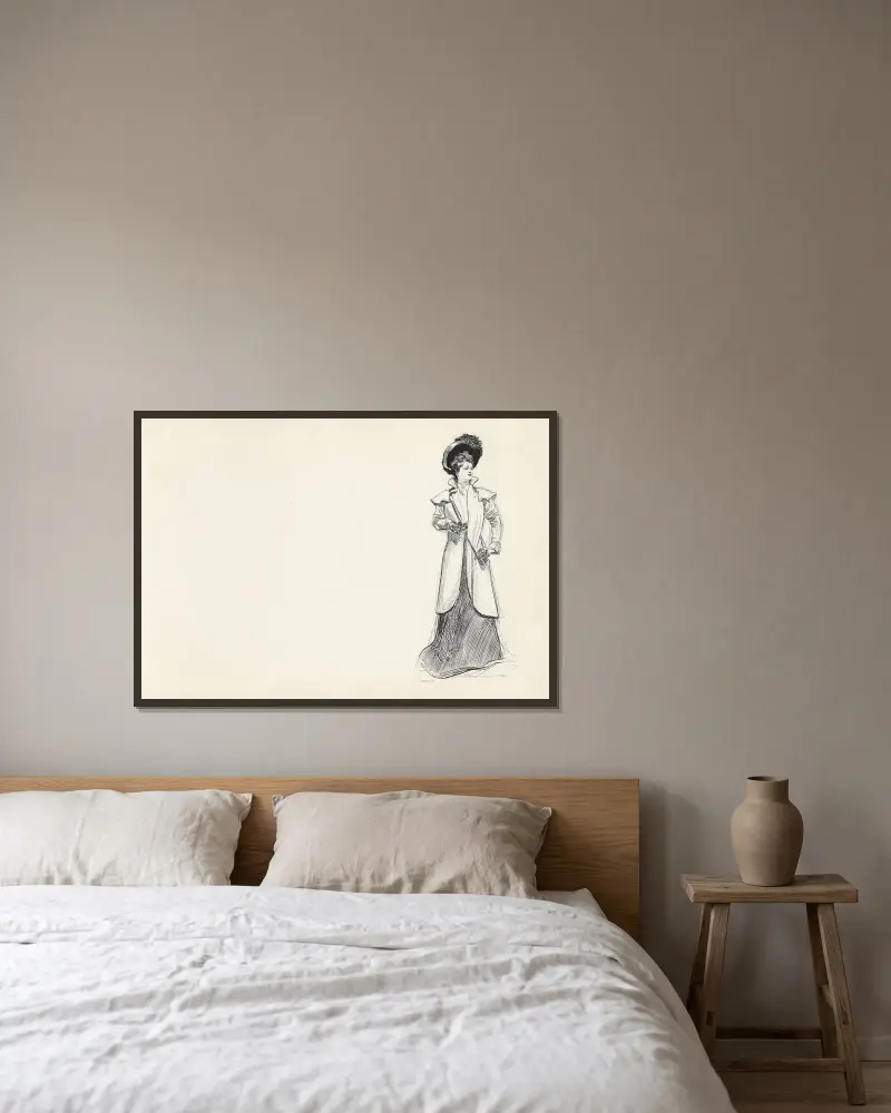 Untitled av Charles Dana Gibson inramad på en vägg