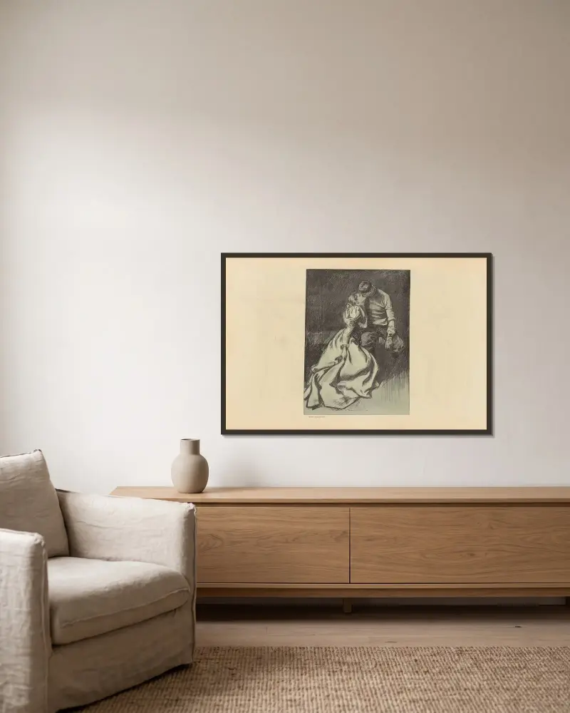 Ohne Titel, 1893 – Nr. 4 – Nr. 2 von Charles Dana Gibson gerahmt an einer Wand