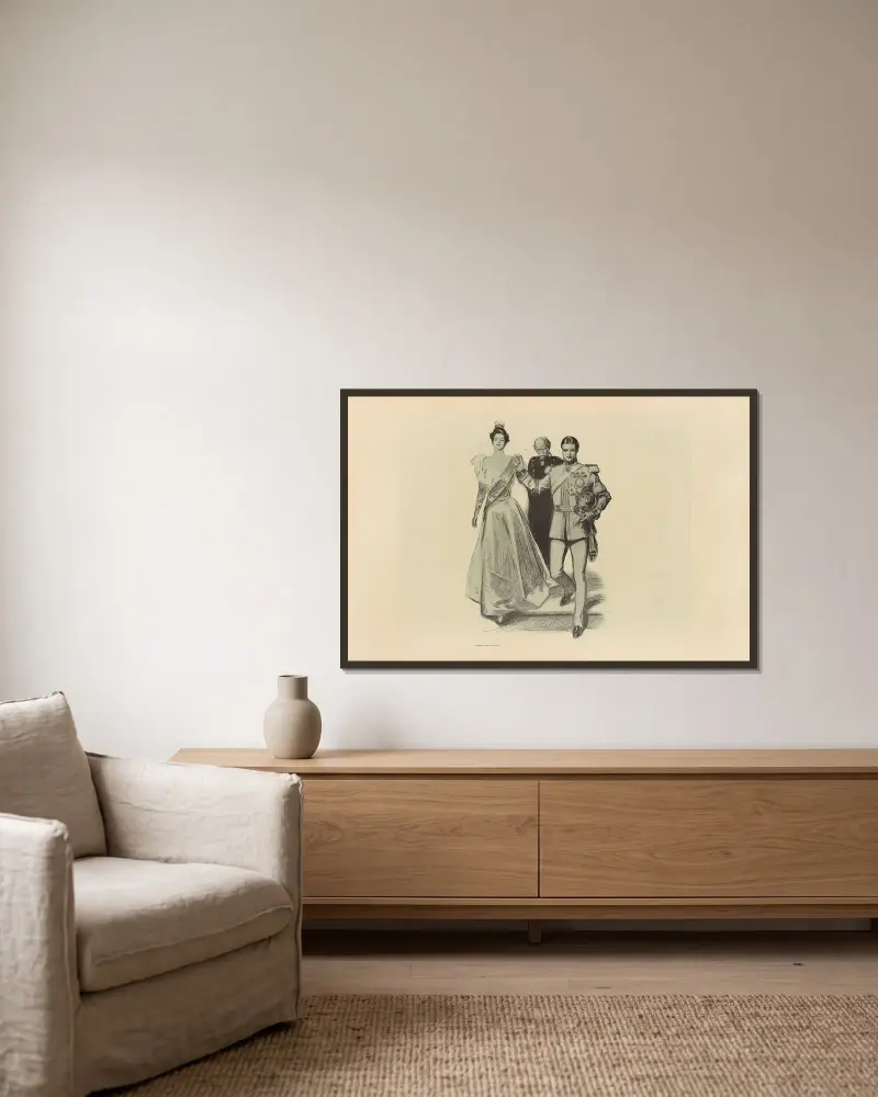 Ohne Titel, 1893 – Nr. 6 – Nr. 1 von Charles Dana Gibson gerahmt an einer Wand