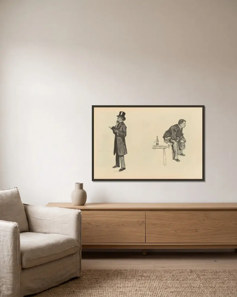 Ohne Titel, 1893 – Nr. 13 von Charles Dana Gibson gerahmt an einer Wand