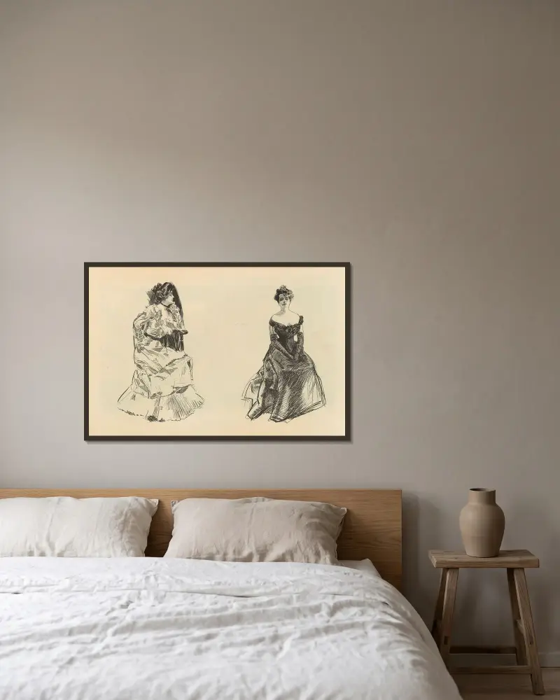 Untitled av Charles Dana Gibson inramad på en vägg