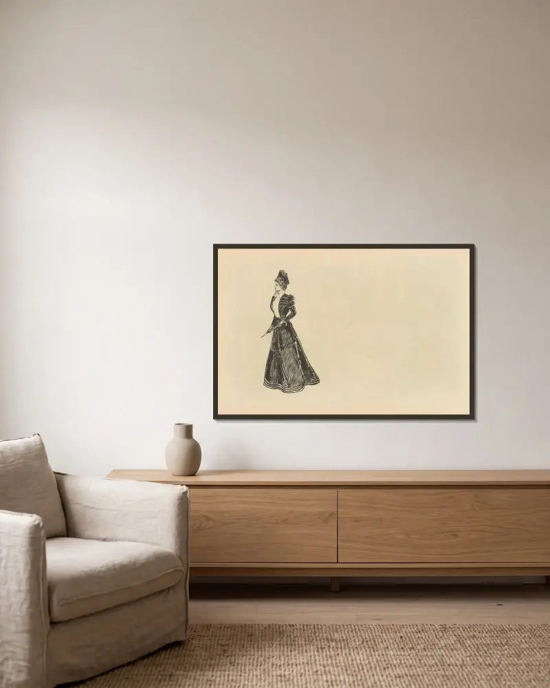Ohne Titel, 1893 – Nr. 9 – Nr. 2 von Charles Dana Gibson gerahmt an einer Wand
