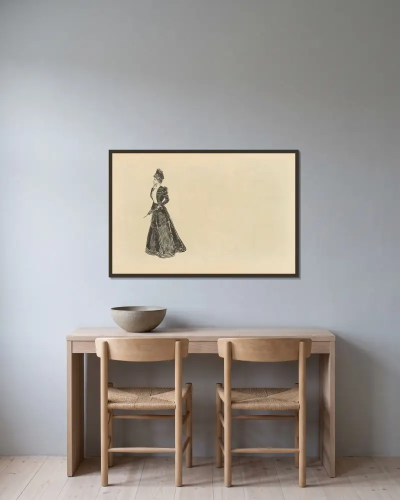 Ohne Titel, 1893 – Nr. 9 – Nr. 2 von Charles Dana Gibson gerahmt an einer Wand