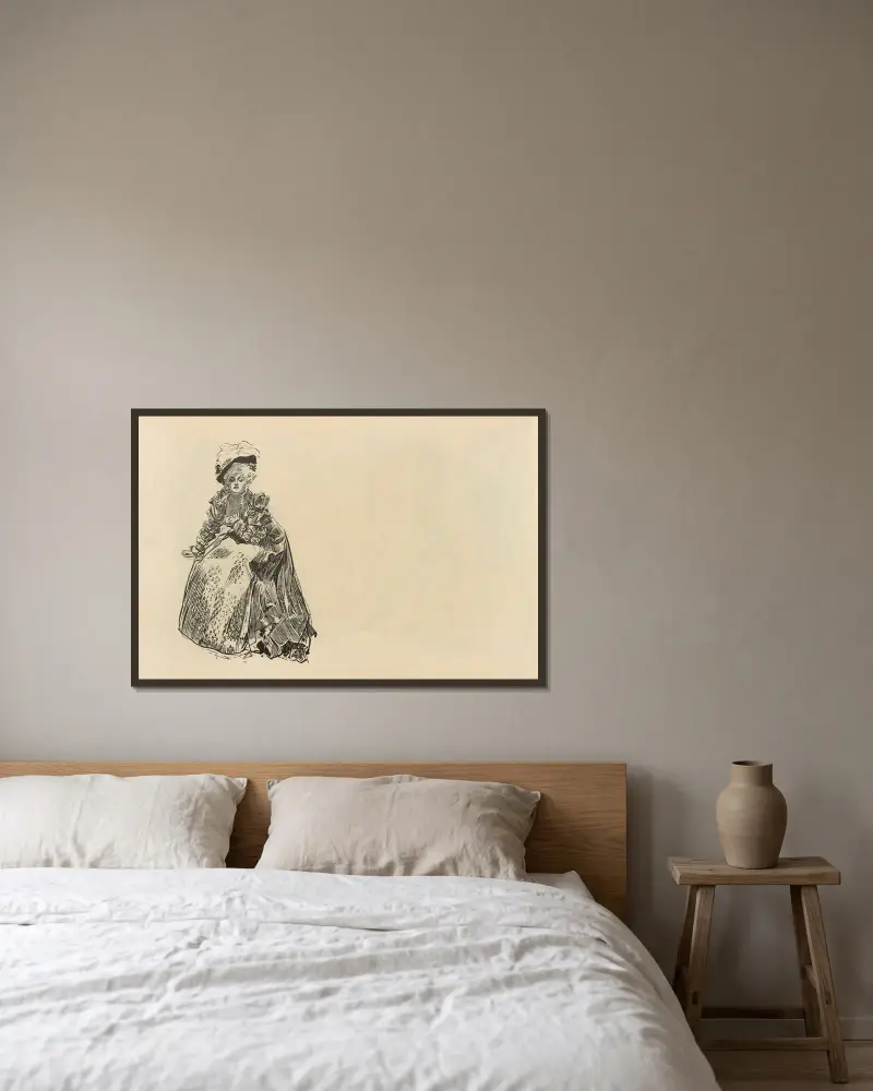 Untitled av Charles Dana Gibson inramad på en vägg
