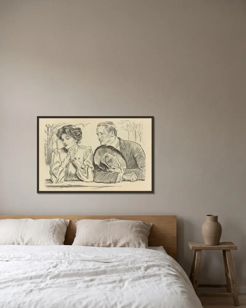 Semestertid av Charles Dana Gibson inramad på en vägg