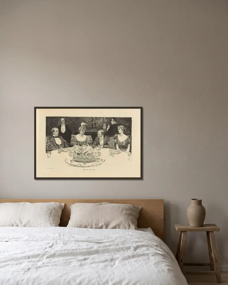 When you are bored av Charles Dana Gibson inramad på en vägg