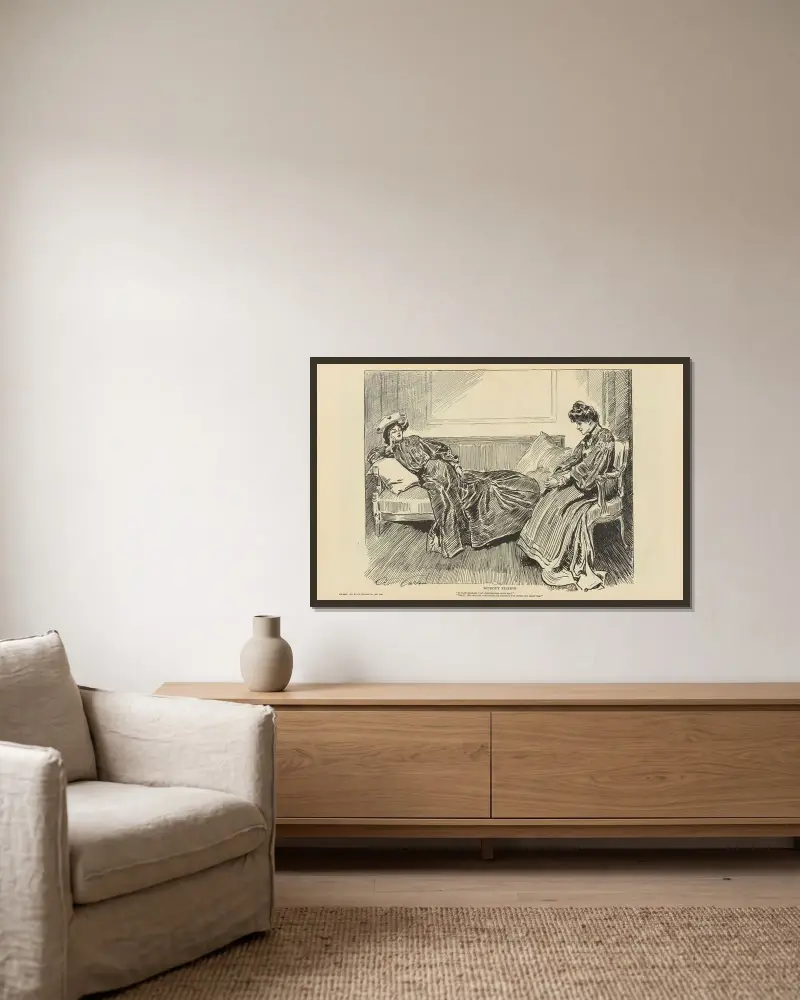 Ohne Vorbehalt von Charles Dana Gibson gerahmt an einer Wand