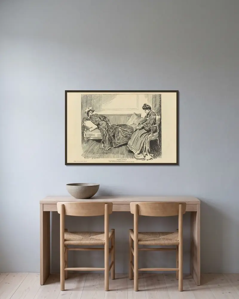 Ohne Vorbehalt von Charles Dana Gibson gerahmt an einer Wand