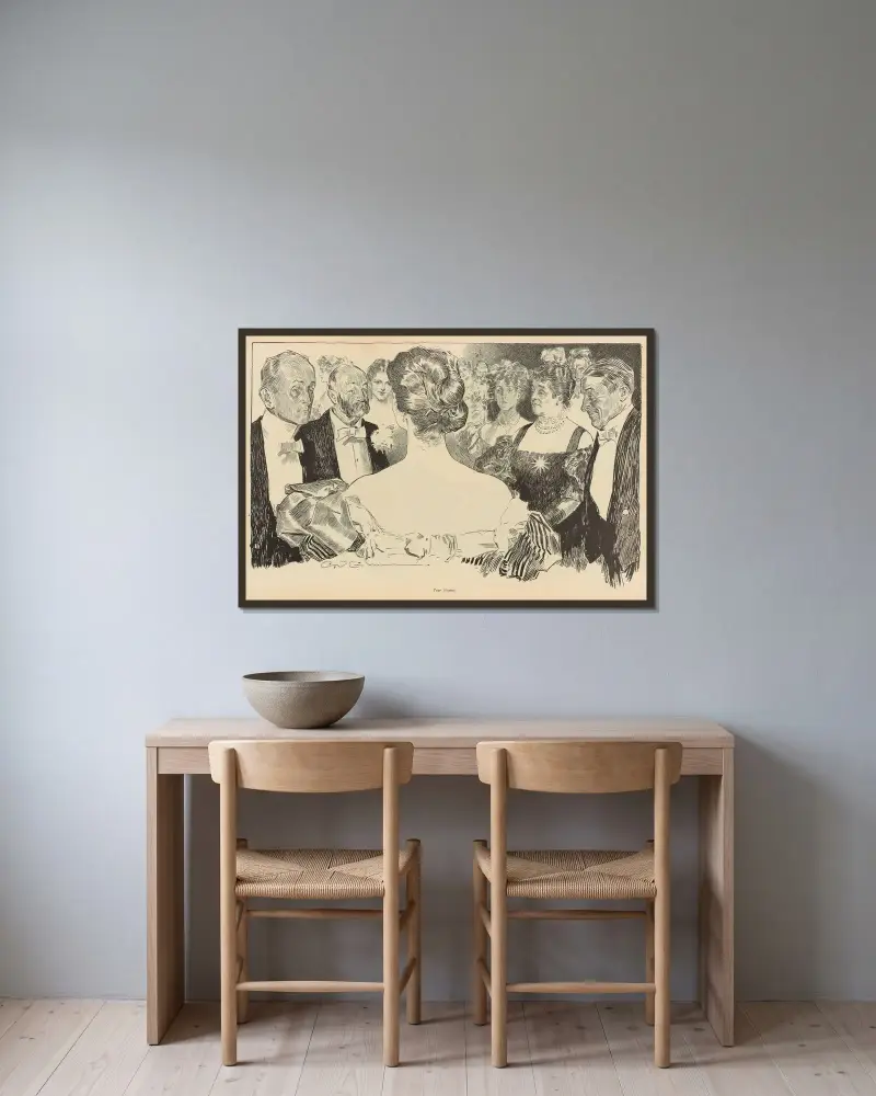 Your Hostess av Charles Dana Gibson inramad på en vägg