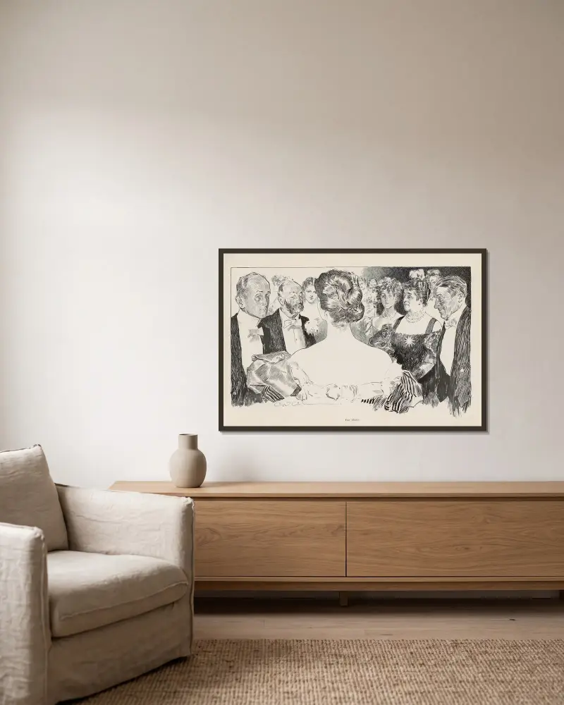 Deine Gastgeberin, 1897 von Charles Dana Gibson gerahmt an einer Wand