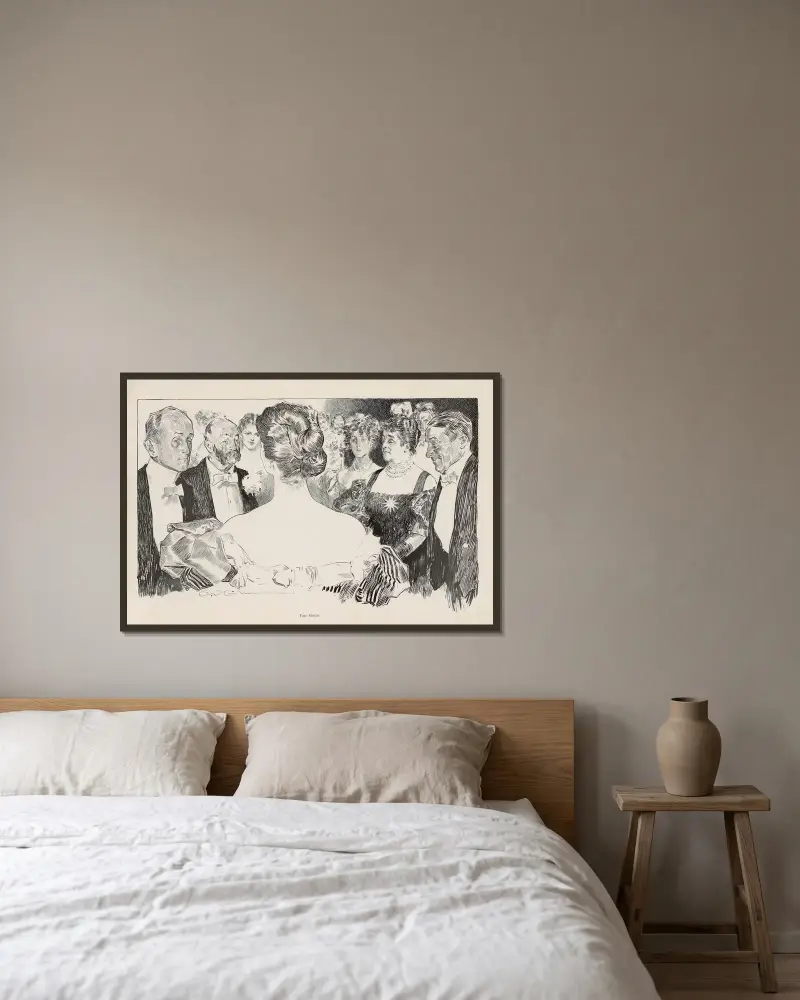 Deine Gastgeberin, 1897 von Charles Dana Gibson gerahmt an einer Wand