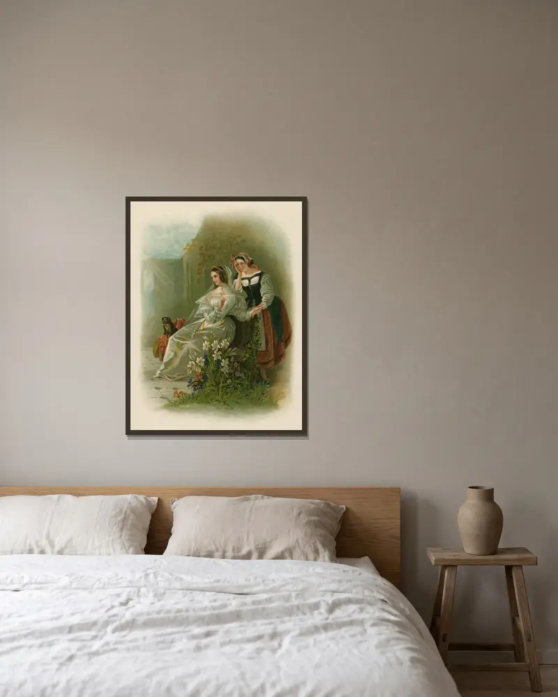 Malvolio (Trettondagsafton) akt III, scen 4, Daniel Maclise v rámu na stěně