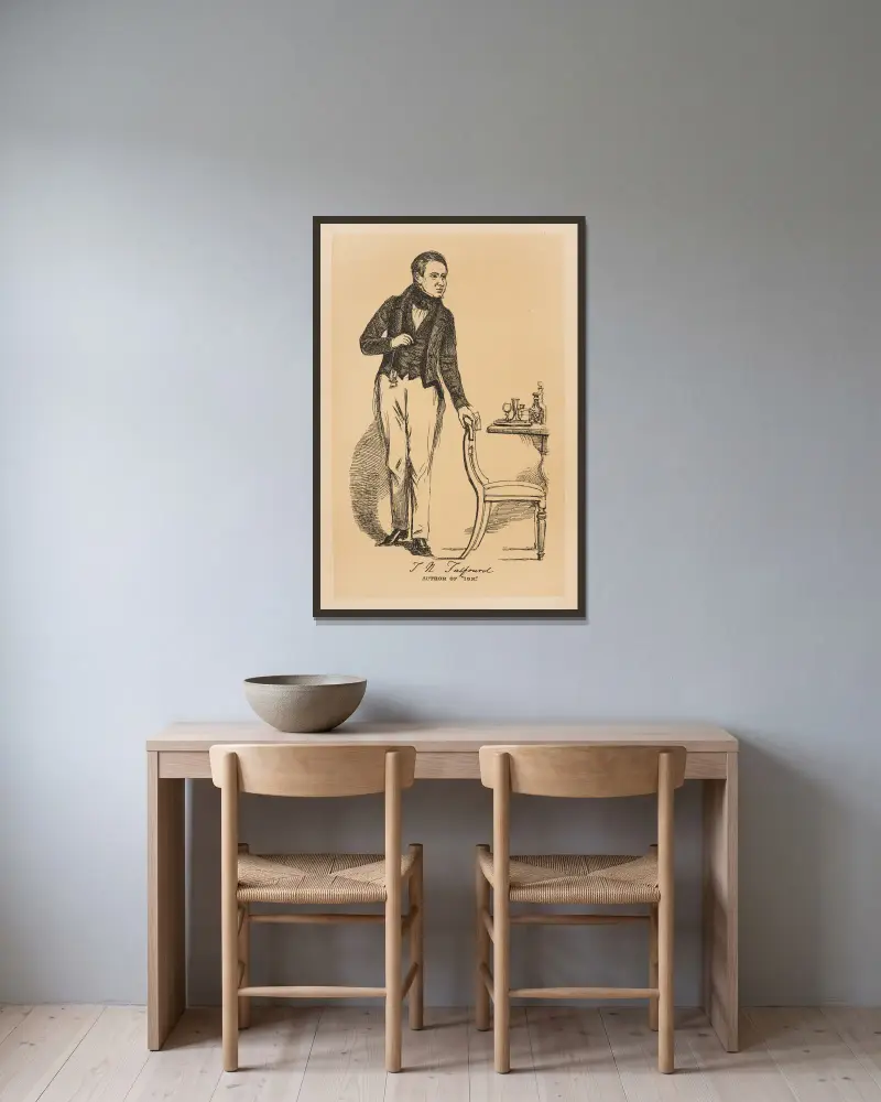 T. N. Talfourd, author of ‘Ion’ av Daniel Maclise inramad på en vägg